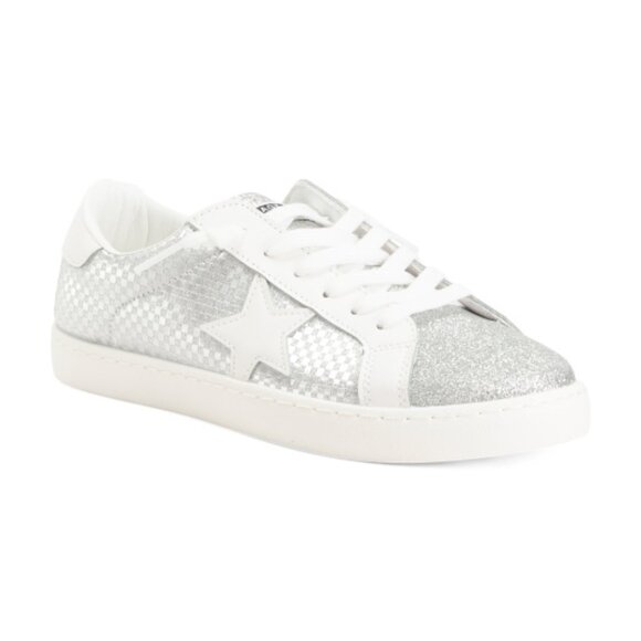 VINTAGE HAVANA Shoes - NEW VINTAGE HAVANA Carla Checkered Fashion Sneakers for women silver 264mn